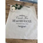 Personalised Wedding Card Keepsake Cotton Drawstring Bag